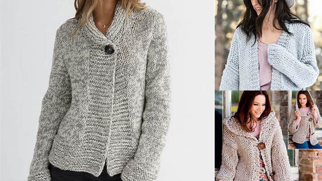 5602+ Chunky Free Knitting Patterns Ladies Cardigans Jackets