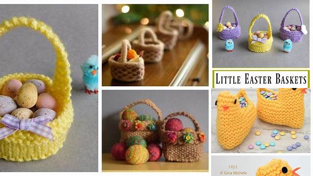 5744+ Free Knitting Patterns For Easter Baskets