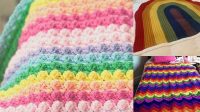 5804+ Crochet Blanket Pattern Rainbow