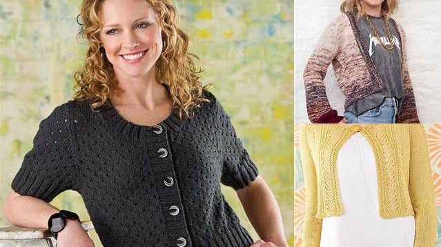 6058+ Free Knitting Pattern Cropped Cardigan