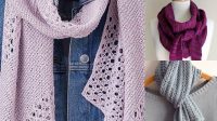 6112+ Free Machine Knit Pattern For Ladies Lightweight Scarf