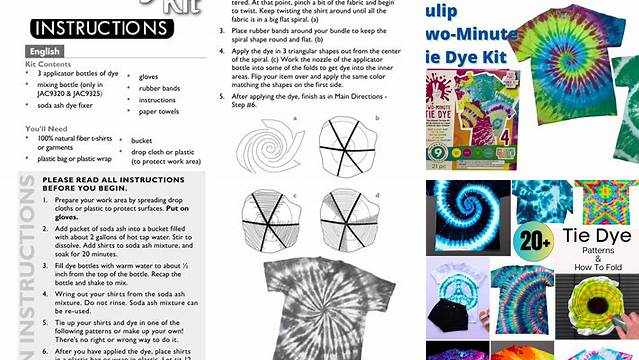 6236+ Tie Dye Instructions Kit