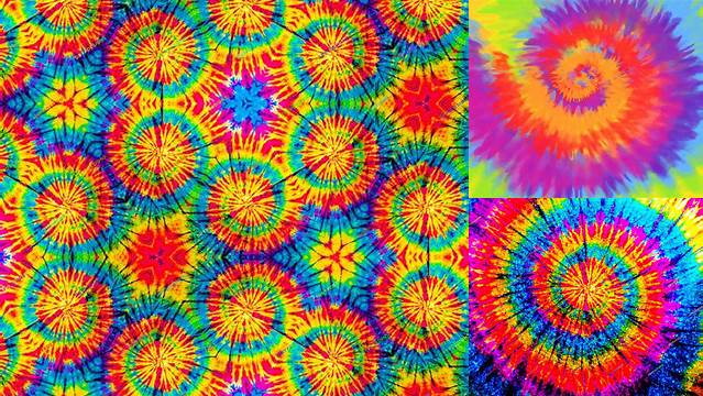 6433+ Rainbow Tie Dye Design