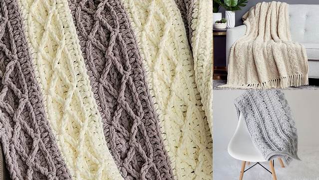 6552+ Crochet Blanket Pattern Cable