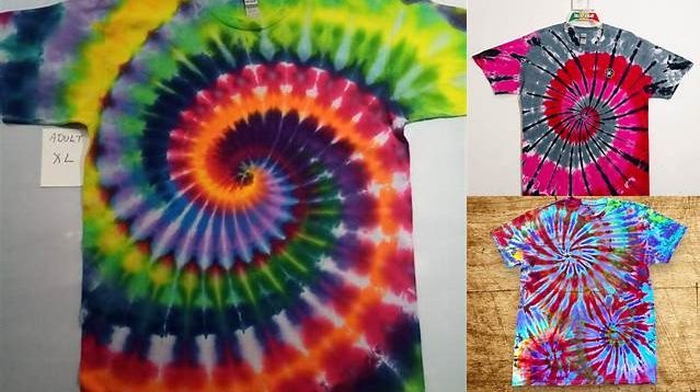 6612+ Pleated Spiral Tie Dye