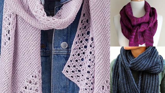 6696+ Free Machine Knit Pattern For Ladies Lightweight Scarf