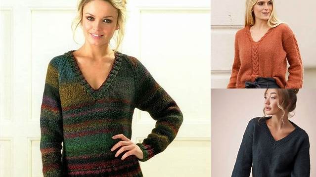 6709+ Free Knitting Patterns For Ladies V Neck Sweaters