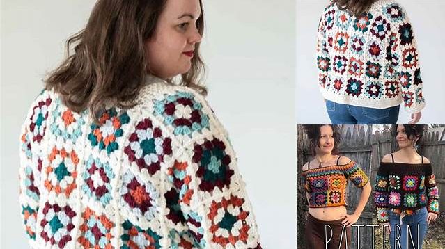 6854+ Granny Square Patterns Sweater