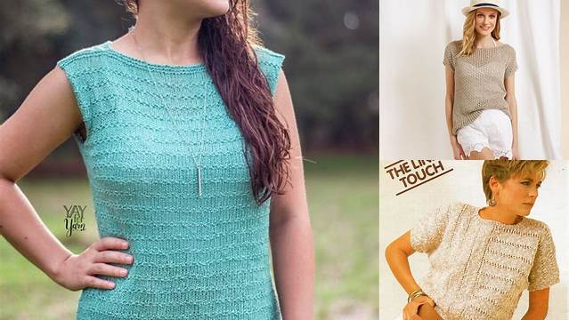 6999+ Free Knitting Patterns For Cotton Summer Tops