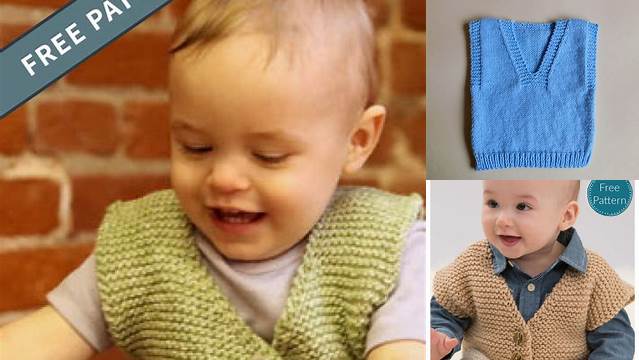 7122+ Free Knitting Pattern For Child Sleeveless Vest Straight Needles