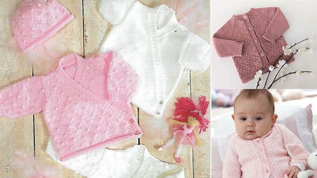 7203+ Free Knitting Pattern Baby Cardigan Top Down