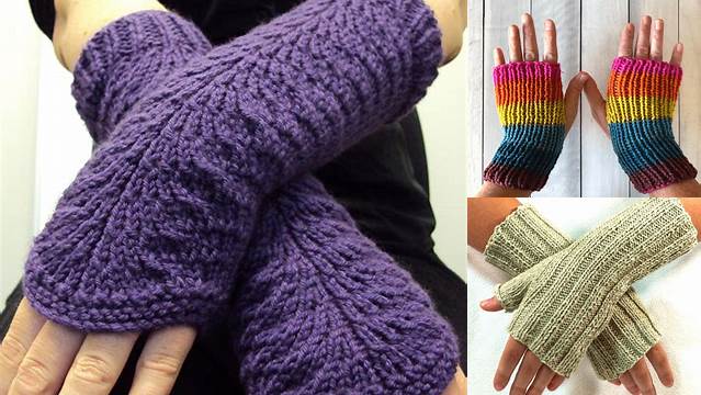 7243+ Free Knitting Patterns For Fingerless Gloves On Straight Needles