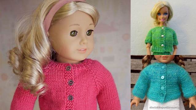 7634+ Free Knitting Pattern Doll Cardigan