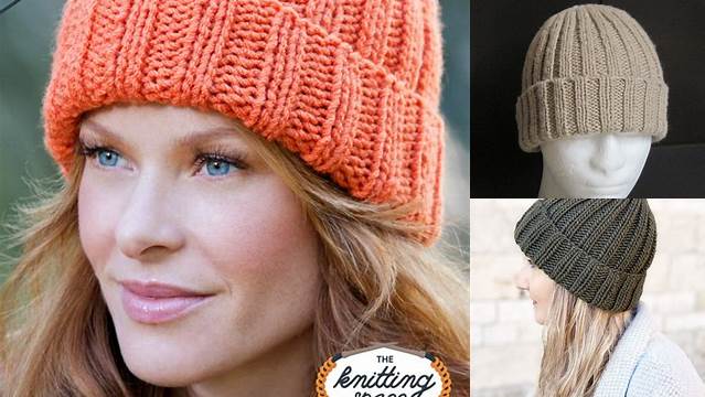 7716+ Free Knitting Pattern Ribbed Hat