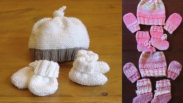 7748+ Free Knitting Patterns For Baby Hats Booties And Mittens