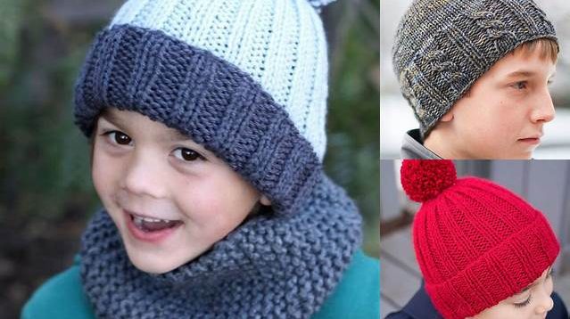 8122+ Free Knitting Patterns For Boys Hats On Straight Needles