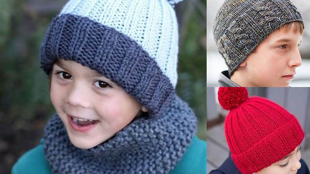 8122+ Free Knitting Patterns For Boys Hats On Straight Needles