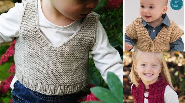 8128+ Ravelry Free Knitting Pattern For Child Sleeveless Vest