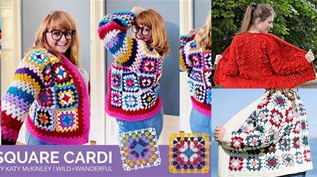 8184+ Granny Square Cardigan Pattern Layout