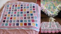 8206+ Granny Square Pattern Baby Blanket