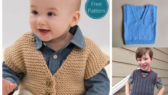 8242+ Ravelry Free Knitting Pattern For Child Sleeveless Vest Straight