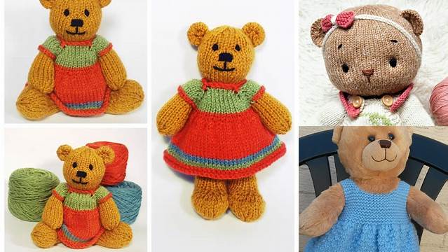 825+ Free Knitting Patterns Teddy Bear Outfits