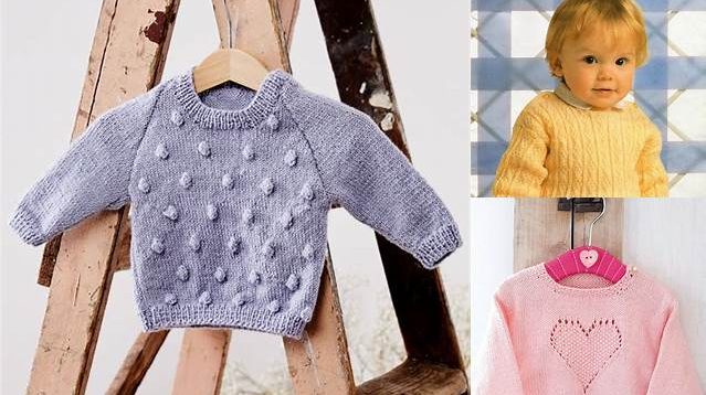 877+ Free Knitting Patterns For Babies Jumpers