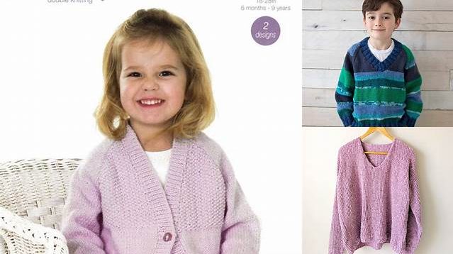 8893+ Free Knitting Pattern Child's V Neck Sweater