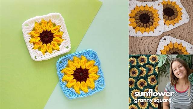 8961+ Easy Sunflower Granny Square Pattern For Beginners