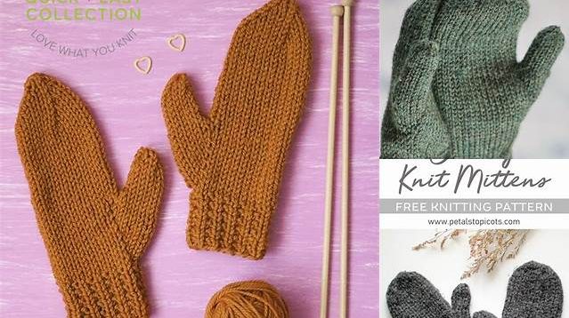 9064+ Free Knitting Pattern For Men's Mittens On 2 Needles