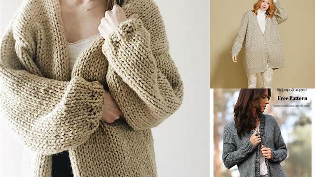 9383+ Free Knitting Pattern For Oversized Cardigan