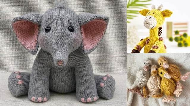 969+ Free Knitting Patterns Animals Toys