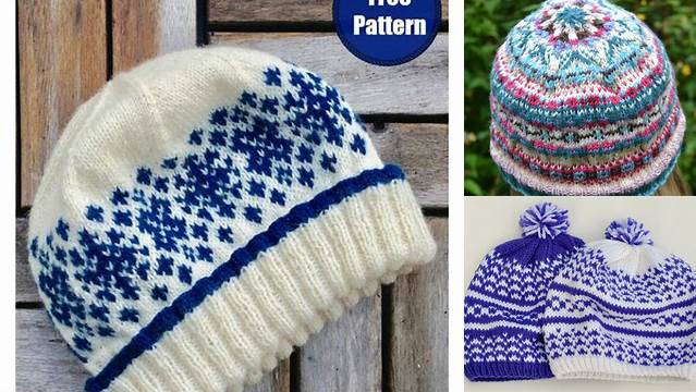 9813+ Free Knitting Pattern For Fair Isle Hat