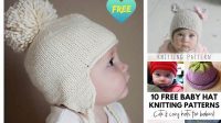 9842+ Free Knitting Pattern Baby Earflap Hat